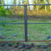 Ворота распашные без калитки под ключ 3 на 2 метра