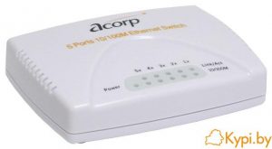 Коммутатор (Switch HUB) ACORP (Ethernet, 5 портов