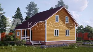 Каркасный Дом 9х10 м по проекту Раума под ключ